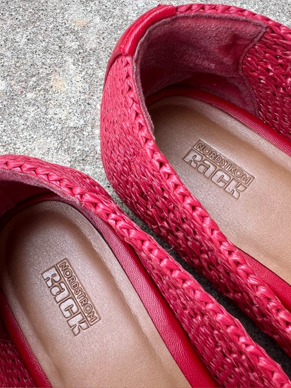 Red Woven Flats - Picture 10 of 11